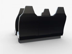 tesla cybertruck seats white 3D Model