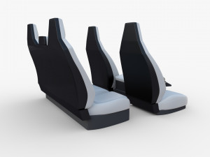 tesla cybertruck seats white Modello 3D