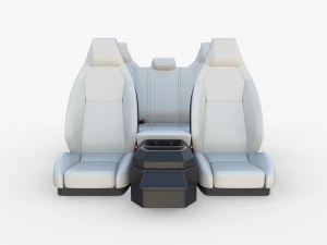 tesla cybertruck seats white 3D Model