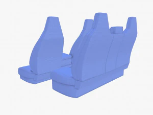 tesla cybertruck seats white 3D Model