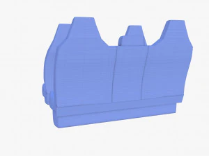 tesla cybertruck seats white 3D Model