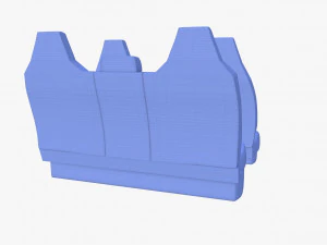 tesla cybertruck seats white 3D Model