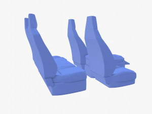 tesla cybertruck seats white 3D Model