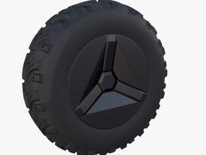 tesla cyberquad atv wheel 1 3D Model