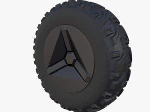 tesla cyberquad atv wheel 1 3D Model