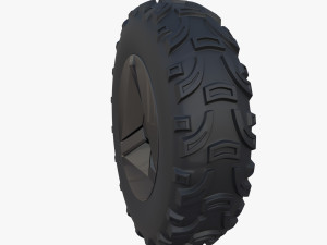 tesla cyberquad atv wheel 1 3D Модель