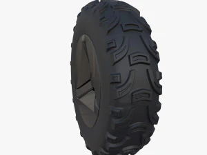 tesla cyberquad atv wheel 1 3D Model