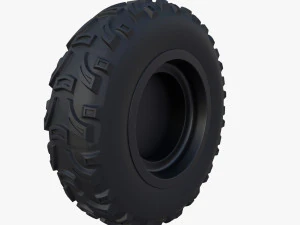tesla cyberquad atv wheel 1 3D Model
