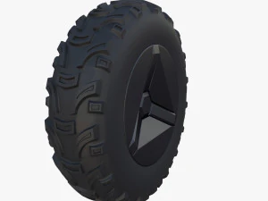 tesla cyberquad atv wheel 1 3D Model