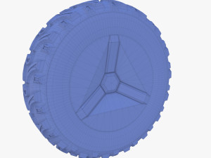 tesla cyberquad atv wheel 1 3D Модель