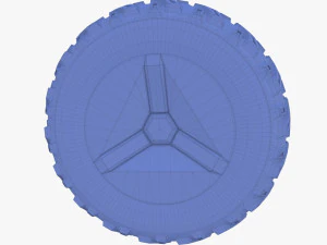 tesla cyberquad atv wheel 1 3D Model