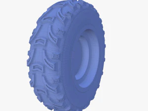 tesla cyberquad atv wheel 1 3D Model