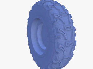 tesla cyberquad atv wheel 1 3D Model