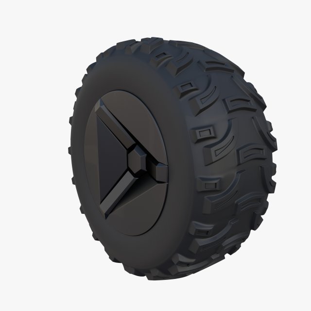 tesla cyberquad atv wheel 2 3D Model .c4d .max .obj .3ds .fbx .stl .blend