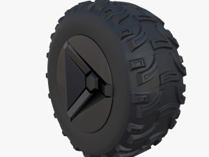 tesla cyberquad atv wheel 2 3D Model
