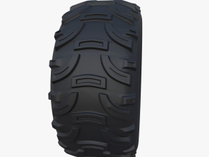 tesla cyberquad atv wheel 2 3D Model