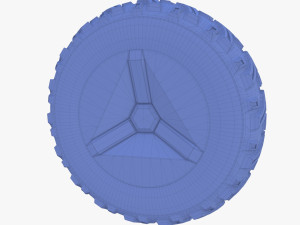 tesla cyberquad atv wheel 2 3D Model