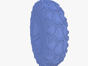 tesla cyberquad atv wheel 2 3D Model