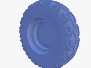 tesla cyberquad atv wheel 2 3D Model