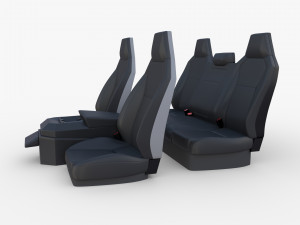 tesla cybertruck seats dark Modelo 3D