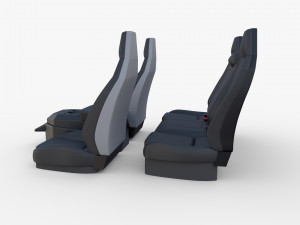 tesla cybertruck seats dark Modelo 3D