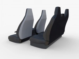 Sedili tesla cybertruck scuri Modello 3D