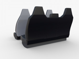 tesla cybertruck seats dark Modelo 3D