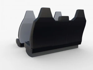 Sedili tesla cybertruck scuri Modello 3D