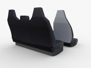 tesla cybertruck seats dark Modelo 3D