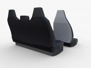 Sedili tesla cybertruck scuri Modello 3D