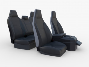 tesla cybertruck seats dark Modelo 3D
