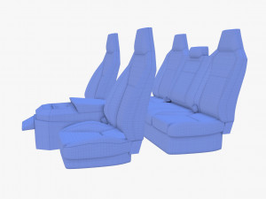 tesla cybertruck seats dark Modelo 3D