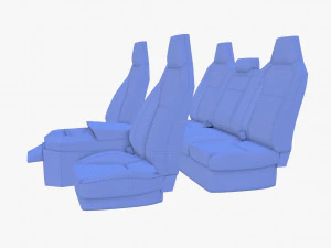 Sedili tesla cybertruck scuri Modello 3D