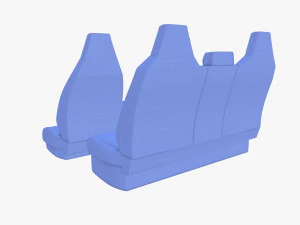 Sedili tesla cybertruck scuri Modello 3D