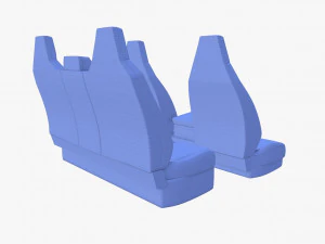 Sedili tesla cybertruck scuri Modello 3D