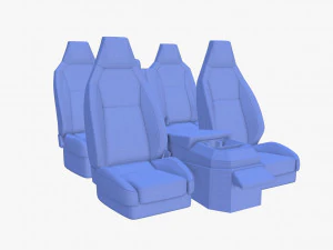 Sedili tesla cybertruck scuri Modello 3D