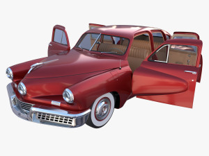 tucker 48 red with interior 3D Model