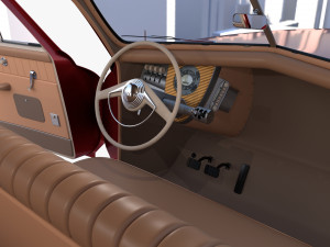 tucker 48 red with interior Modèle 3D