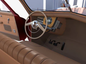 tucker 48 rosso con interni Modello 3D
