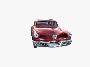 tucker 48 rosso con interni Modello 3D