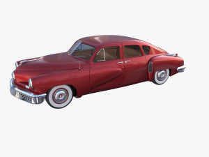 tucker 48 red with interior Modèle 3D