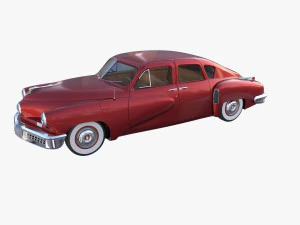 tucker 48 rosso con interni Modello 3D