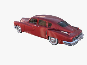 tucker 48 rosso con interni Modello 3D