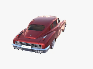 tucker 48 rosso con interni Modello 3D
