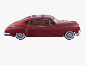 tucker 48 rosso con interni Modello 3D