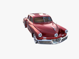 tucker 48 rosso con interni Modello 3D