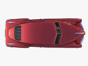 tucker 48 rosso con interni Modello 3D