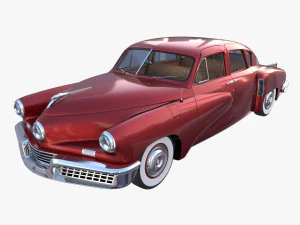 tucker 48 rosso con interni Modello 3D