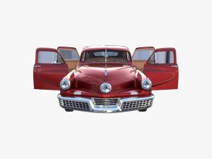 tucker 48 rosso con interni Modello 3D
