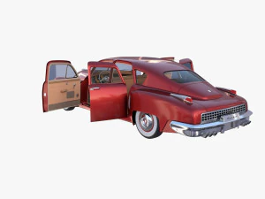 tucker 48 rosso con interni Modello 3D